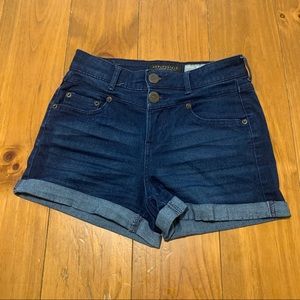 Aeropostale High Waisted Shorty Denim Size 0